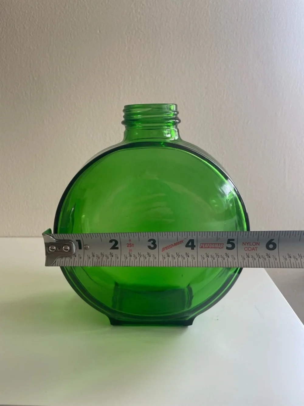 Vintage Green Glass Decorative Bottle Vase - Picture 9 of 10